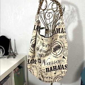 Stylish Cream Printed Women's Bag purse beach summer bahamas